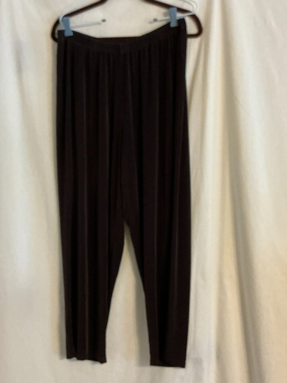 CITIKNIT Women's Brown Elastic Pull-On Lightweight Wrinkle-Free Knit Pants 1X